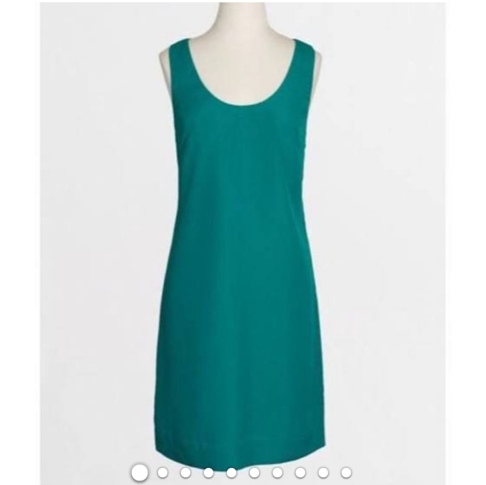 J.CREW Marine Green Twist Back Dress NWOT Sz 4